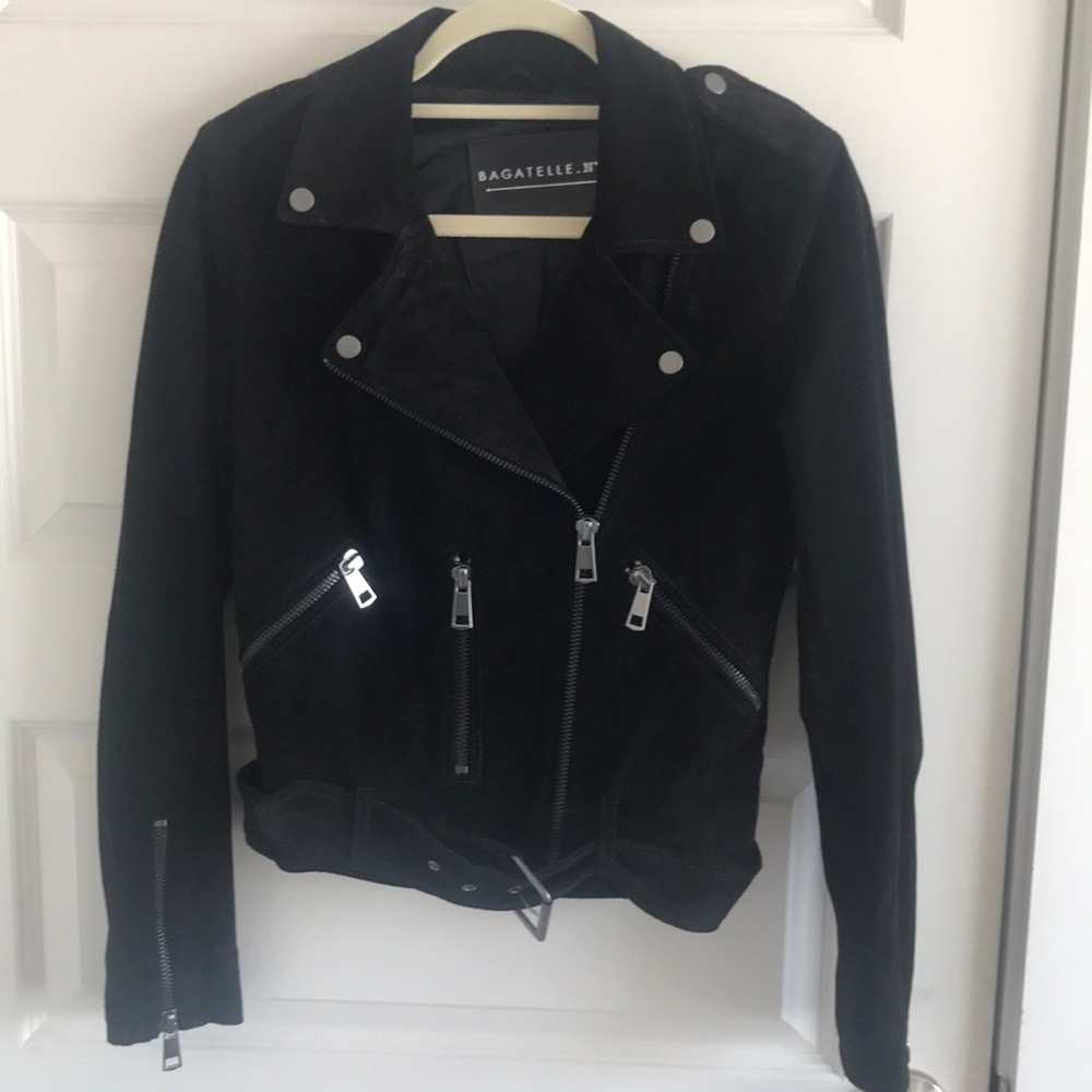 Black Suede Moro Jacket Bagatelle NYC - Picture 4 of 9
